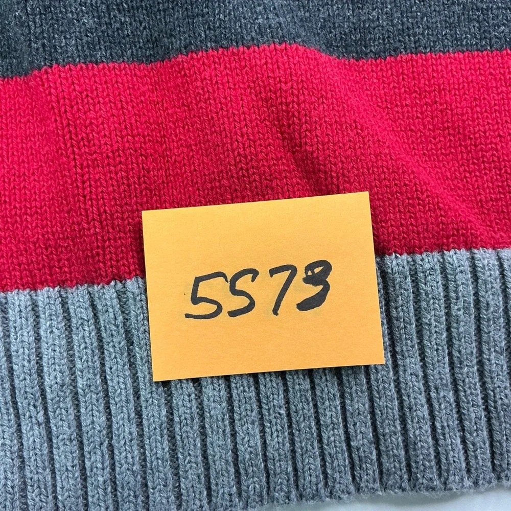 OshKosh Multi-Color Striped Quarter-Zip Sweater Kids Size 8 Cotton Knit Pullover